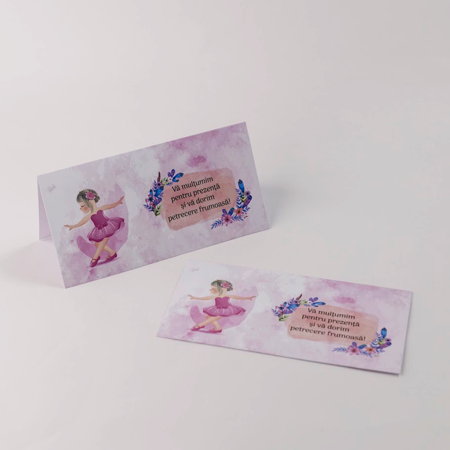 Plic pentru bani cu balerină – nuanțe roz