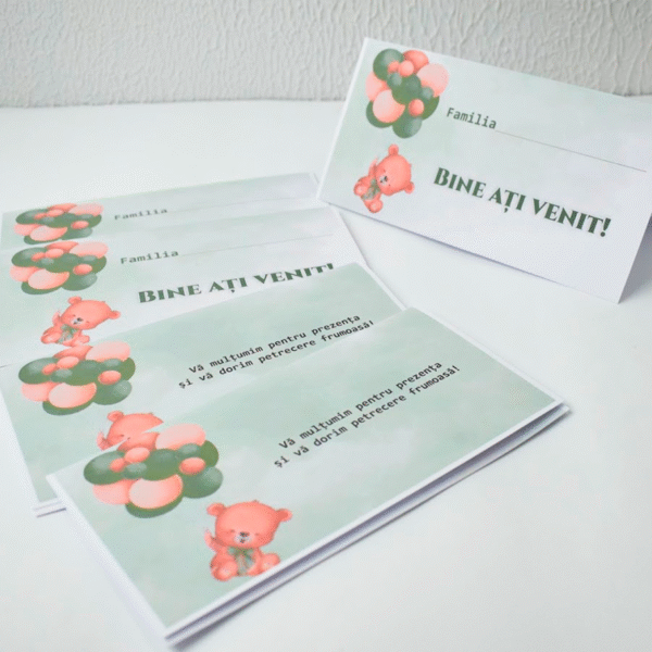 Plic ursuleț verde pentru daruri