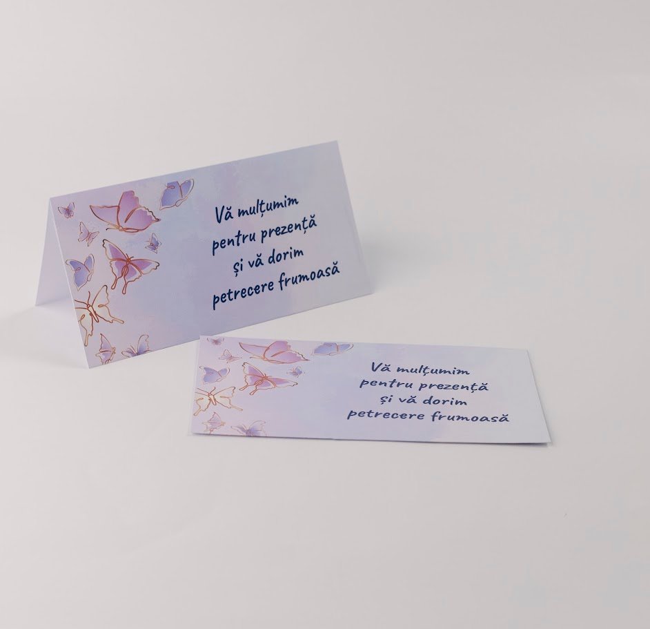Plic pentru cumătrie cu fluturi