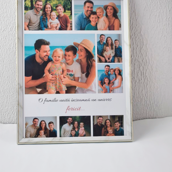 Tablou personalizat în ramă A3 – poze cu familie