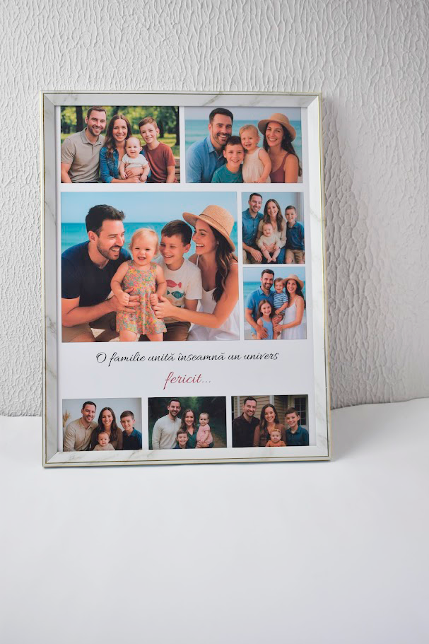 Tablou personalizat în ramă A3 – poze cu familie