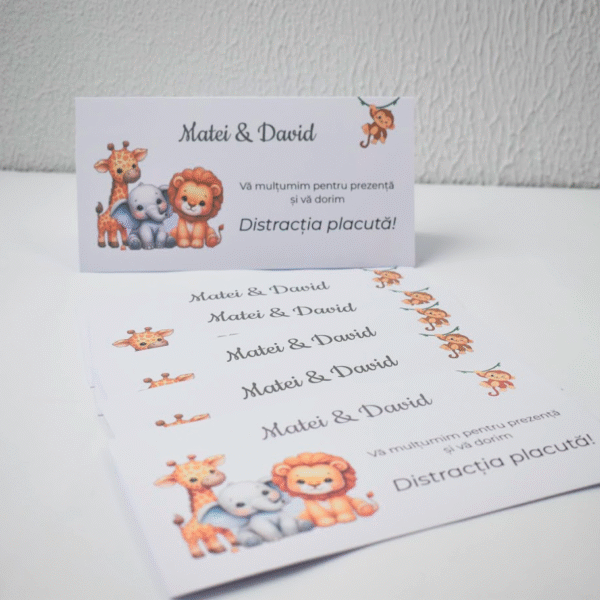 Plicuri vesele cu animăluțe din safari