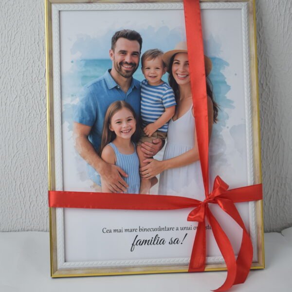 Tablou personalizat în ramă A3 – poze cu familie