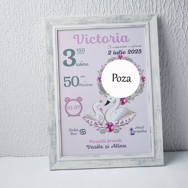 Metrica „Lebăda Mamă și Puiul” – Format A4