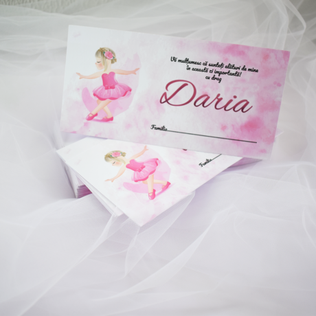 Plic pentru bani pentru cumătrie – Model Balerină (nuanțe roz)
