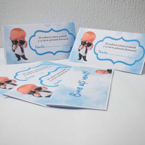 Plic băiețel „Boss” – albastru și jucăuș