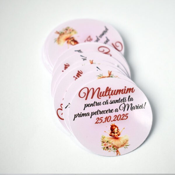 Stickere Personalizate pentru cumătria 4×4 cm