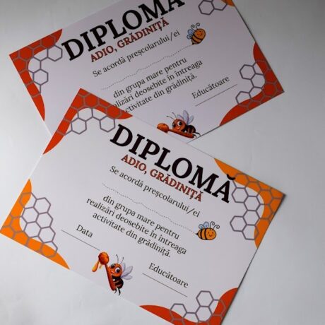 Diplomă „Adio Grădiniță”