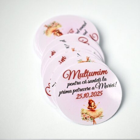 Stickere Personalizate pentru cumătria 4×4 cm