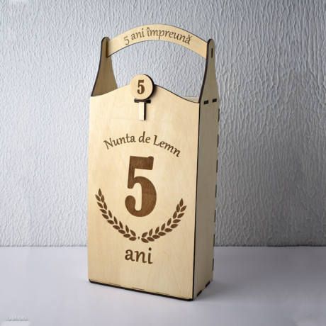 Cutie cadou pentru Nunta de Lemn – 5 ani de căsătorie
