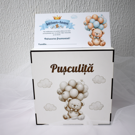 Cutie pentru Plicuri din MDF – Pușculiță Personalizată