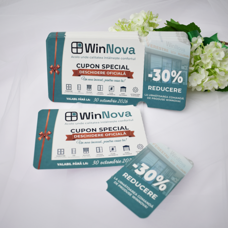 Voucher personalizat cu cupon detașabil