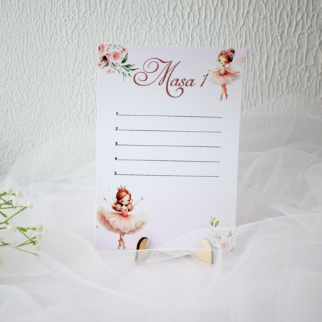 Card pentru aranjarea invitaților la masă