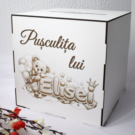 Cutie pentru plicuri cu gravură personalizată din MDF